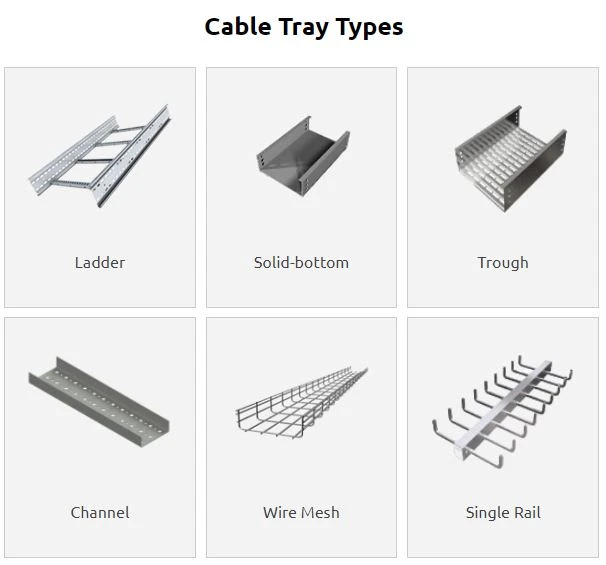 کیبل ٹرے کی اقسام Cable Tray Types